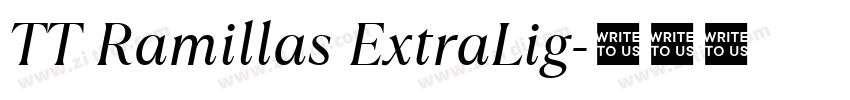 TT Ramillas ExtraLig字体转换